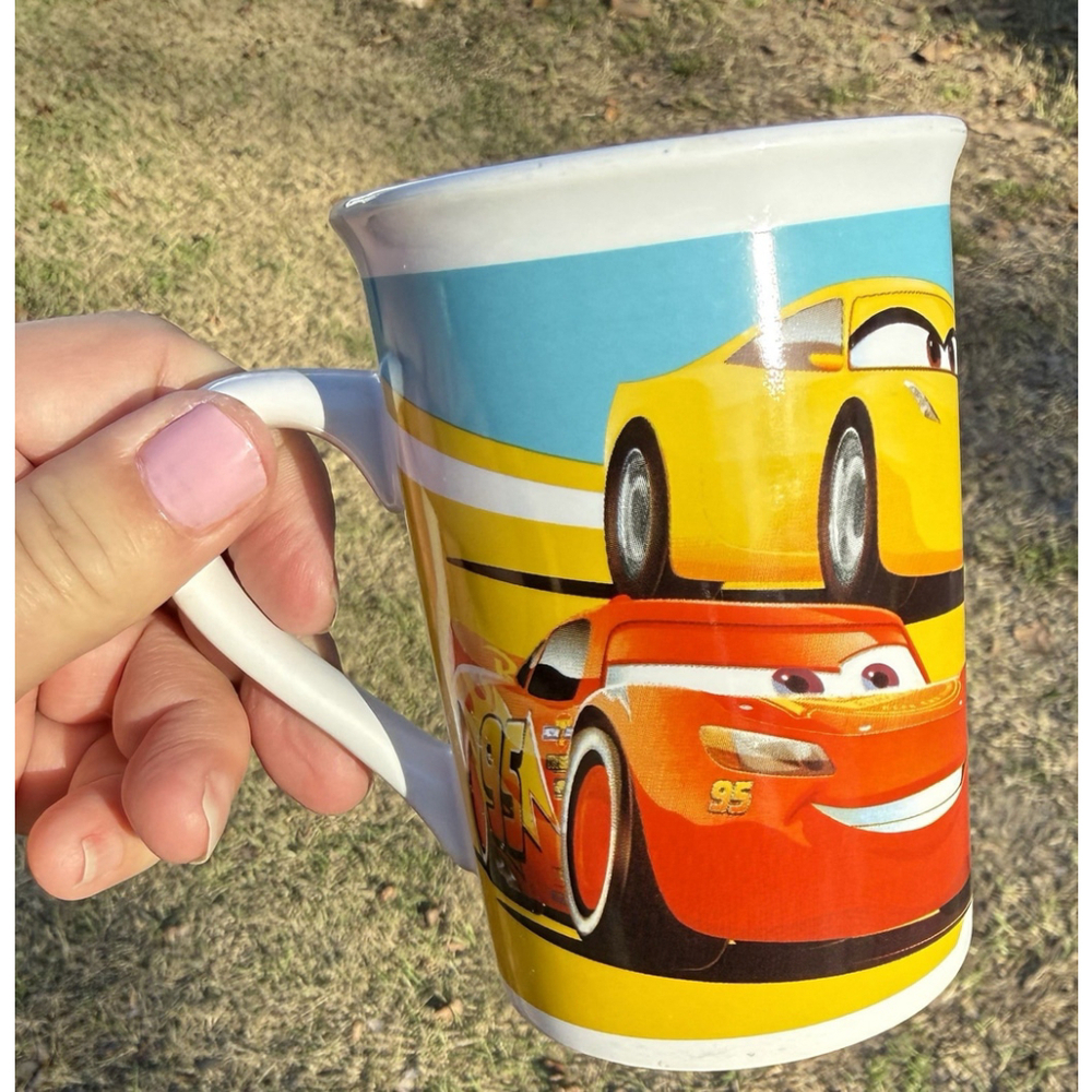 2017 Disney Pixar Cars Coffee Mug Cup Lightning McQueen Race Ready
